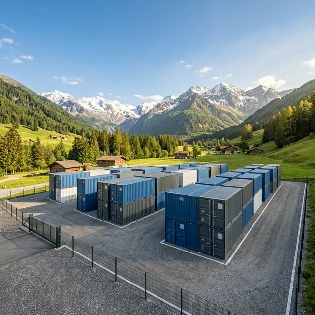 Lagerräume Lungau – Containeranlage im Salzburger Lungau mit Alpenblick